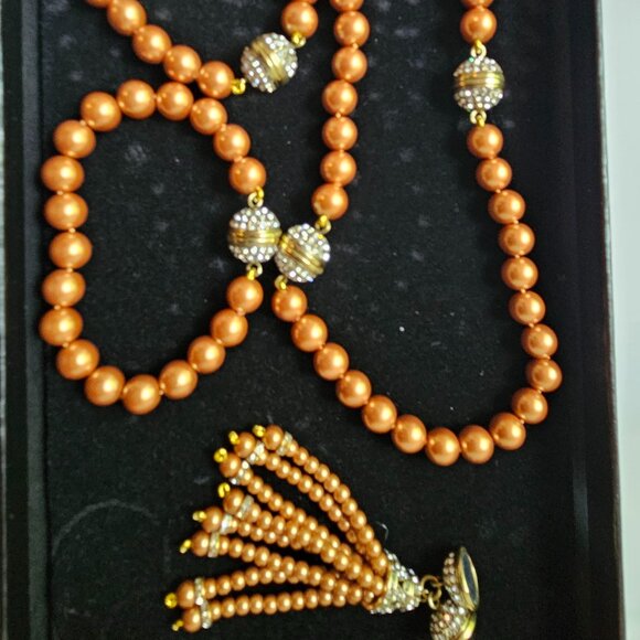 Heidi Daus Magnetic Gold Pearl Jewelry Set - Picture 5 of 16